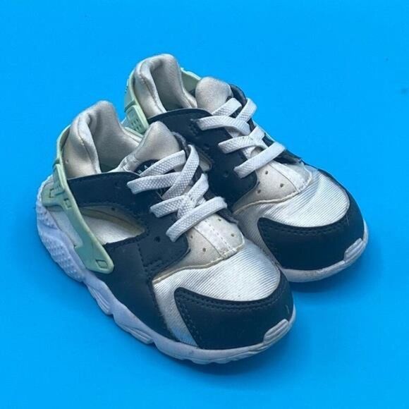 Nike Huarache Run (TD) White / Mint Foam / Black - Picture 2 of 4
